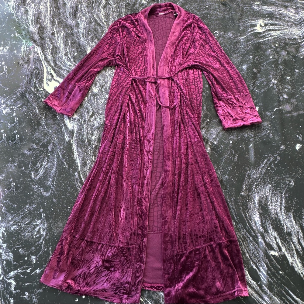 Valerie Stevens Purple Velvet Robe